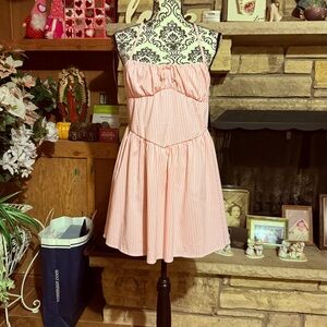 All Saints Pink Striped Dress